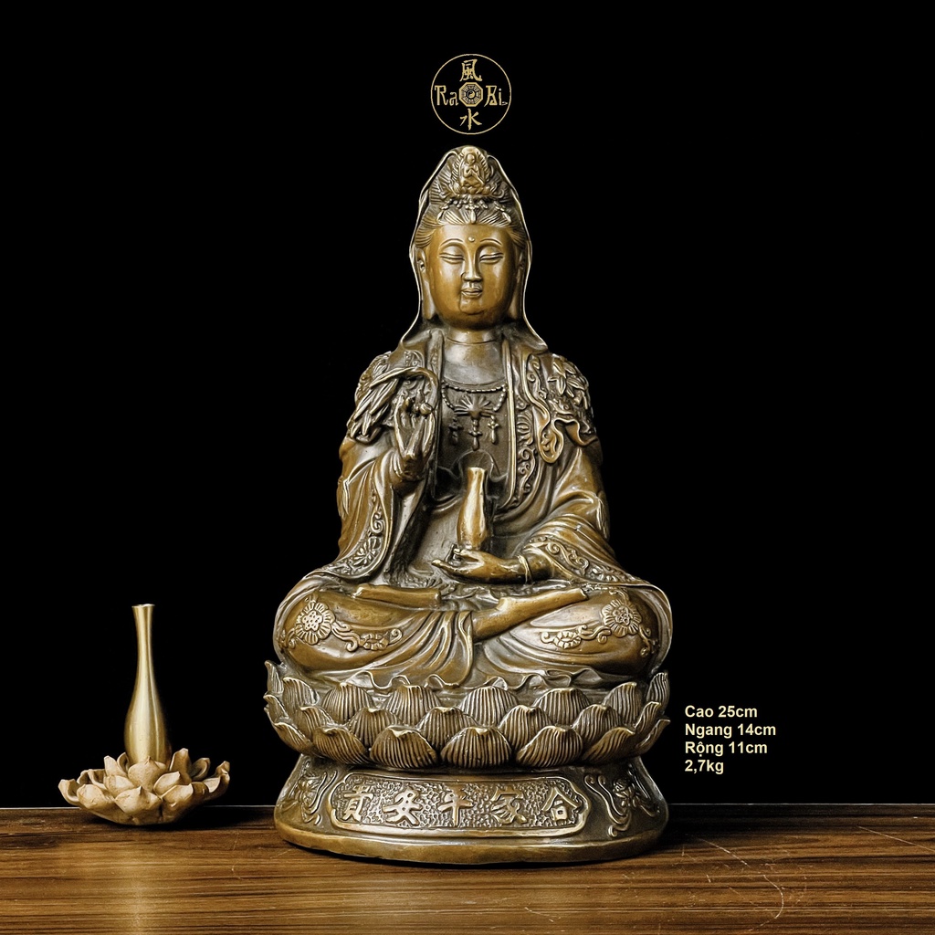 Quan Âm Lá Liễu - Tượng Đồng Thờ Cúng