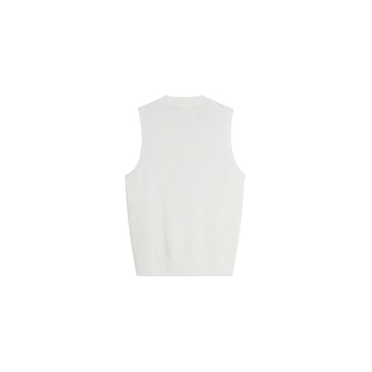 Áo gi lê nam màu trắng Zara authentic 100% WOOL KNIT VEST size XL