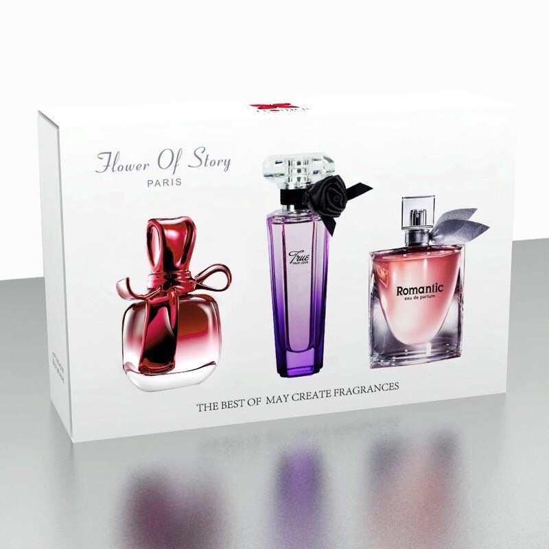 F004 Quà Tặng Set 3 Chai Nước Hoa Flower Of Story Mẫu To Hương Thơm Tươi Mới, Cuốn Hút, Bền Lâu
