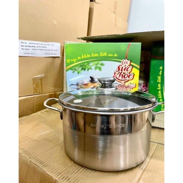 Nồi inox 24cm hàng km Anlene