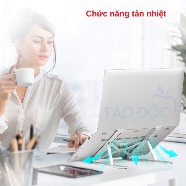 Giá đỡ Laptop, máy tính bảng bằng nhôm có thể điều chỉnh được độ cao, đế tản nhiệt kê laptop nhôm | BigBuy360 - bigbuy360.vn