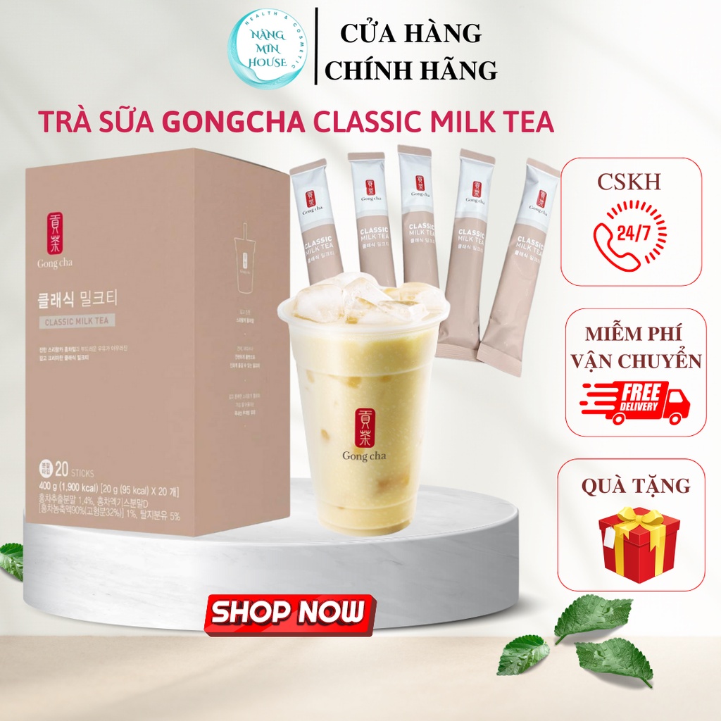 Trà Sữa GONGCHA Gói Classic Milk Tea - Hộp 20 gói