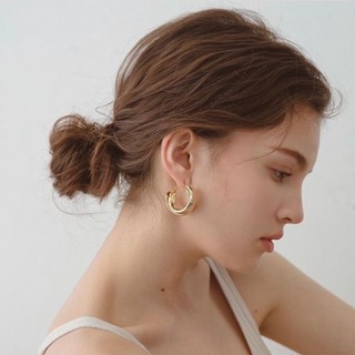 Khuyên tai basic tròn xoắn size 3.5cm |daisy.accessory.hn|
