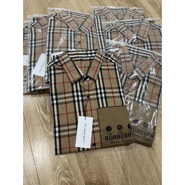 Áo Sơ Mi Dài Tay Nam Nữ Chất Liệu Cotton  Kẻ Sọc Caro Màu Be Không Nhăn Thêu Túi Ngực Phong Cách | BigBuy360 - bigbuy360.vn