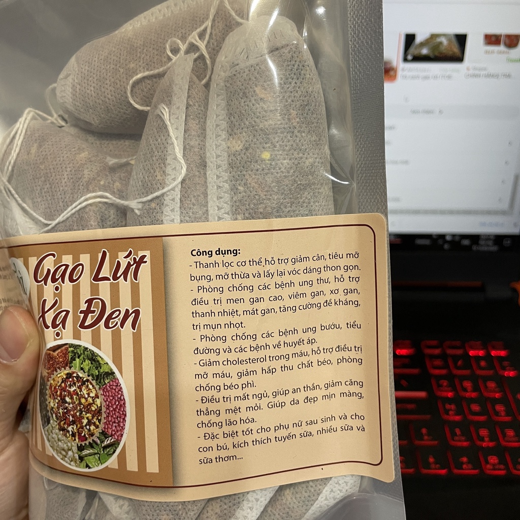 Bịch 20 Túi Lọc Trà Gạo Lứt Xạ Đen 500g