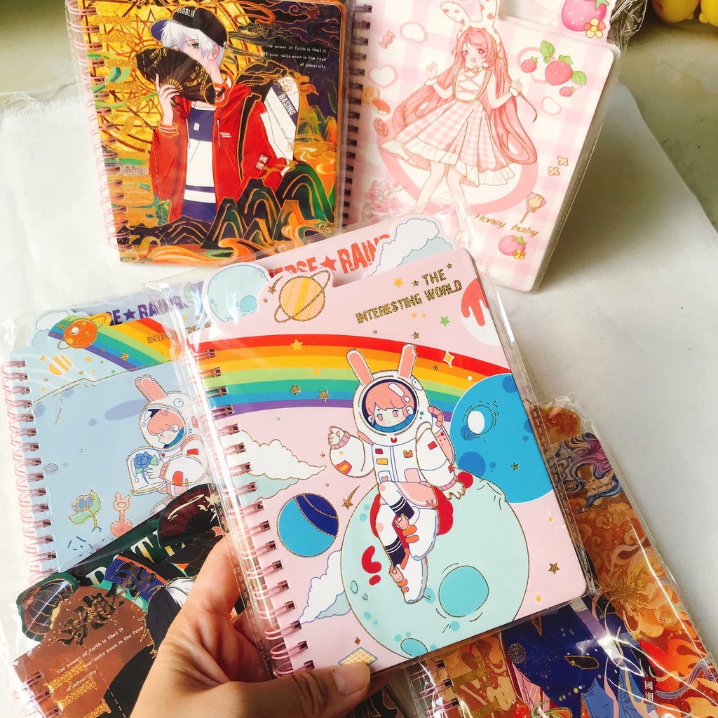 Sổ lò xo, vở lò xo bìa dễ thương
