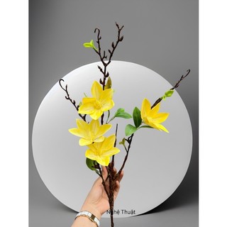 Cành Hoa Mộc Lan PU Cao Cấp 4 Bông