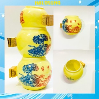 Combo 3 cóng sứ chào mào Halosung cóng cho chim ăn phụ kiện lồng chim PK96