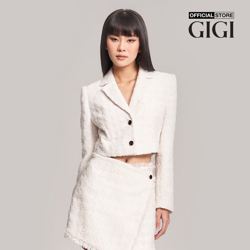 GIGI - Áo blazer nữ tay dài phom croptop trẻ trung G1403O222618-00