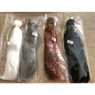 TSD- Tép tóc giả 20cm chất tơ silk may tóc búp bê