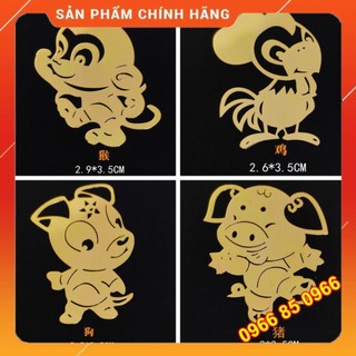 Miếng dán 12 con giáp trang trí điện thoại