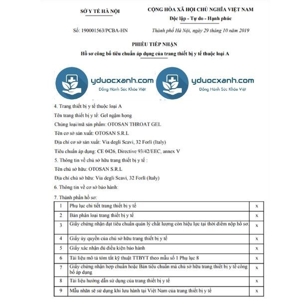 Mua  OTOSAN THROAT GEL FORTE, 14 gói, Gel ngậm giảm đau họng cho trẻ em - Y Dược Xanh