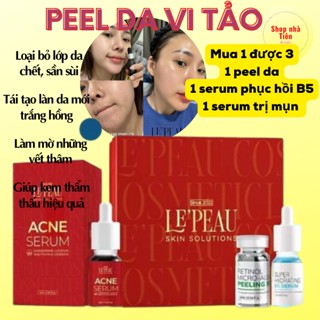 Peel Da Vi Tảo Retinol Le'peau 10ml 3-7 ngày Giúp loại bỏ tế bào chết trên da, làm mờ thâm
