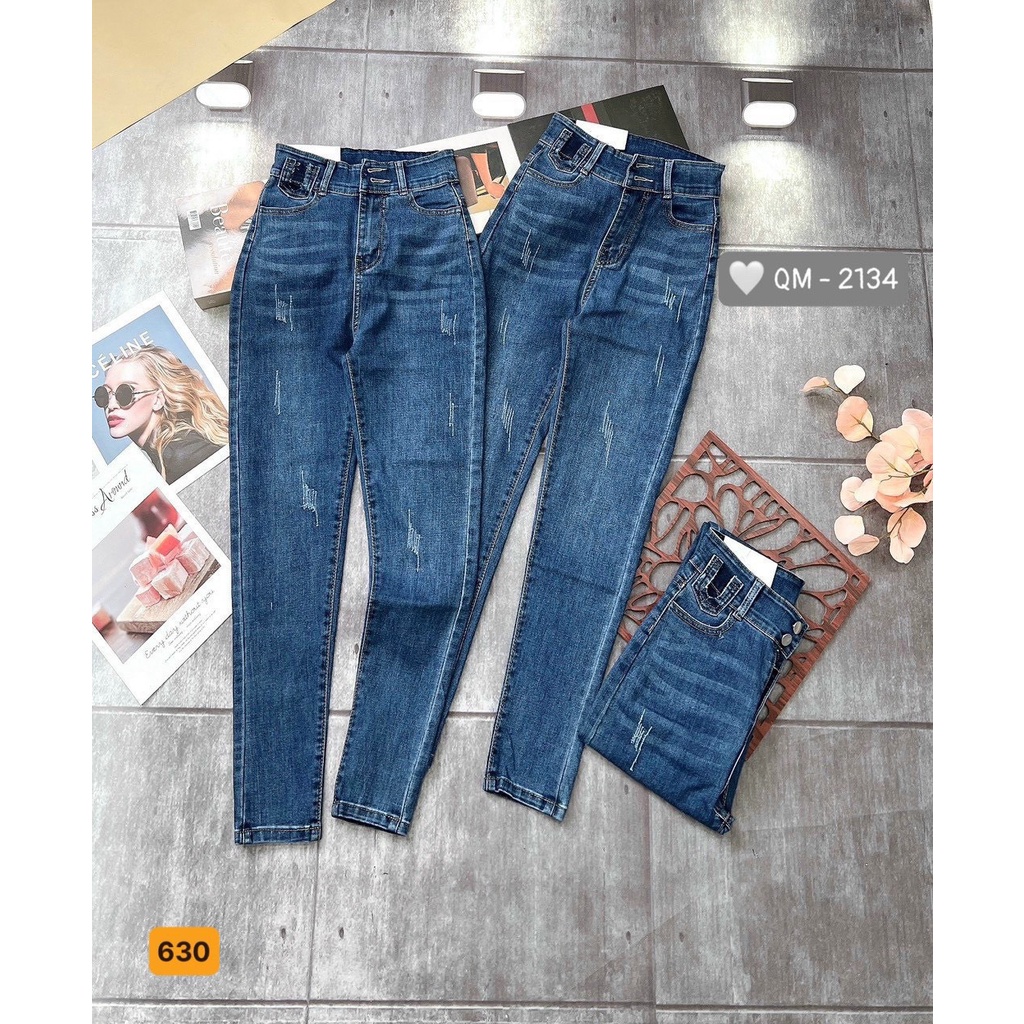 Quần jean nữ lưng cao skinny ôm dáng, quần bò nữ co giãn mẫu mới thời trang cao cấp A-T Fashion - MQ630