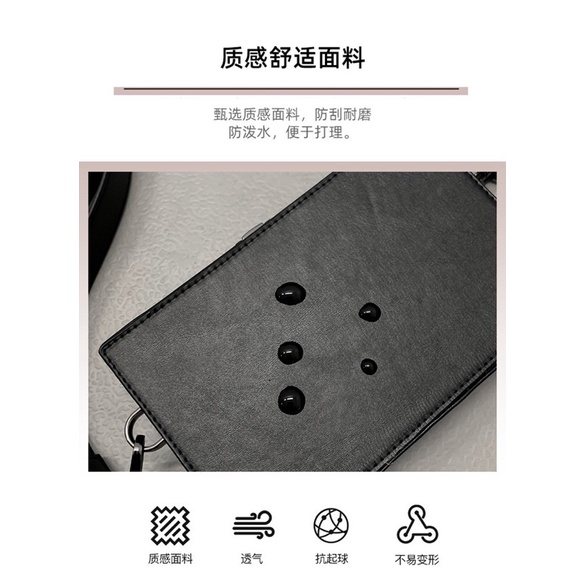 Túi đeo chéo unisex da trơn dáng vuông phom dày đẹp 1356