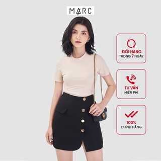 Váy nữ MARC FASHION mini nhấn hàng nút đắp chéo FATH031321