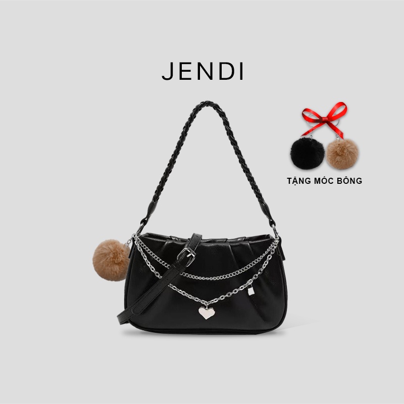 Túi Đeo Vai Kẹp Nách Nữ Đeo Chéo JENDI Da Pu Cao Cấp Mềm Mại Phong Cách Thời Trang Hàn Quốc JD01