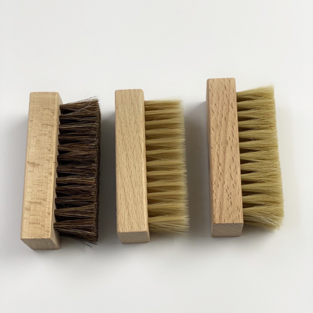 Bàn Chải Đánh Giày Lông Heo & Lông Nhựa PP Bản Cho Giày Vải Sneaker XIMO