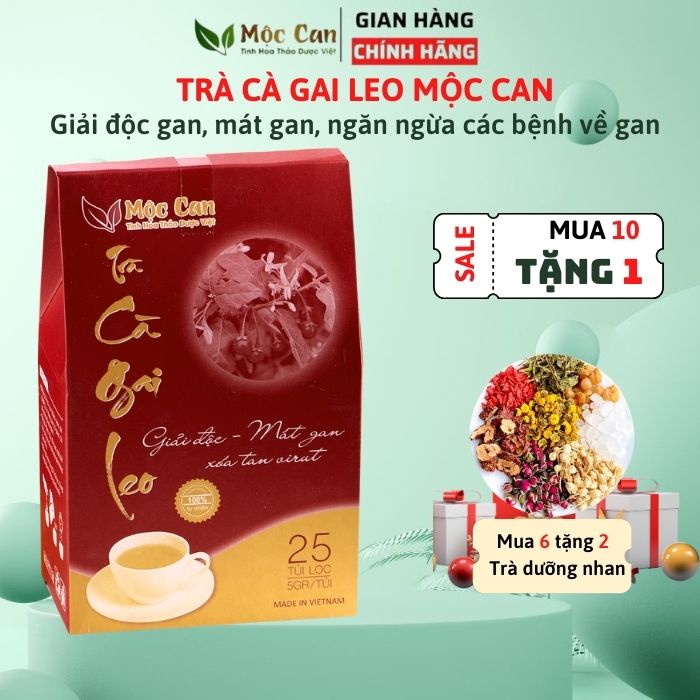 Trà cà gai leo Mộc Can trà giải độc mát gan 25 túi lọc giải độc mát gan tăng cường chức năng gan