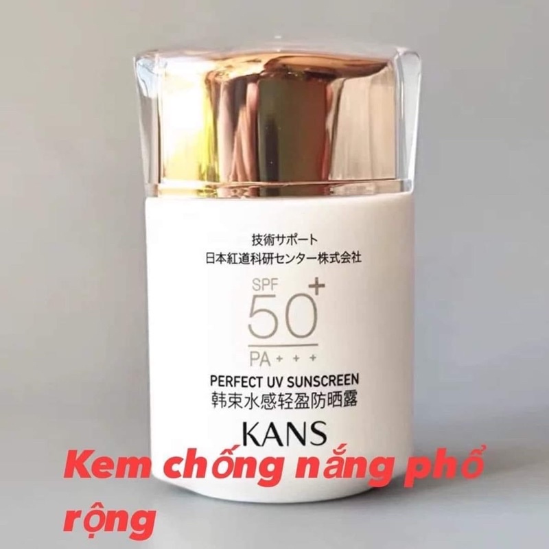 Kem Chống Nắng Uv Kans SPF50 PA+++ Hydrat Hóa Làm Trắng Da Chống Thấm Nước Và Mồ Hôi