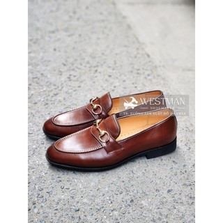 Giày lười nam da thật horsebit loafer w0004-ds