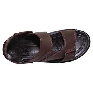 Sandal đế bằng nam Bita's SUM.108 (Đen + Nâu + Vàng bò)