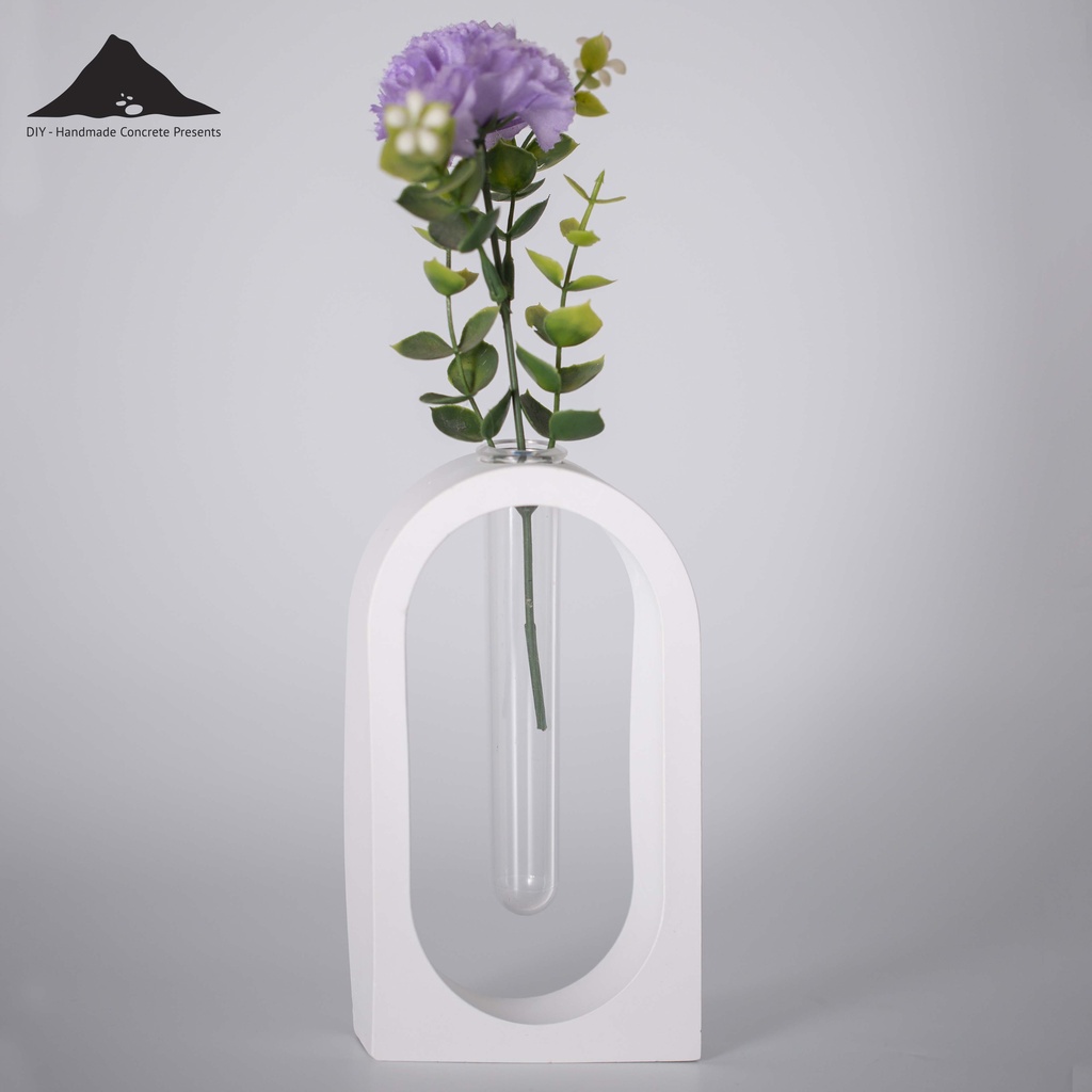 Bình Bông Xi Măng Hình Mái Vòm - Lọ Hoa - Trang Trí Nhà Cửa