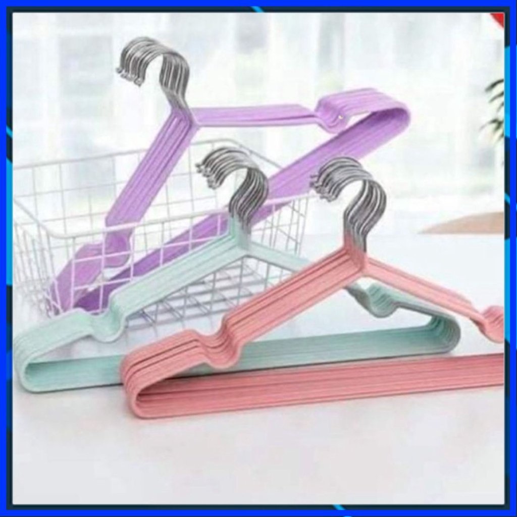 sét 10 MÓC TREO QUẦN ÁO NGƯỜI LỚN INOX BỌC NHỰA hàng nội địa trung dày xịn