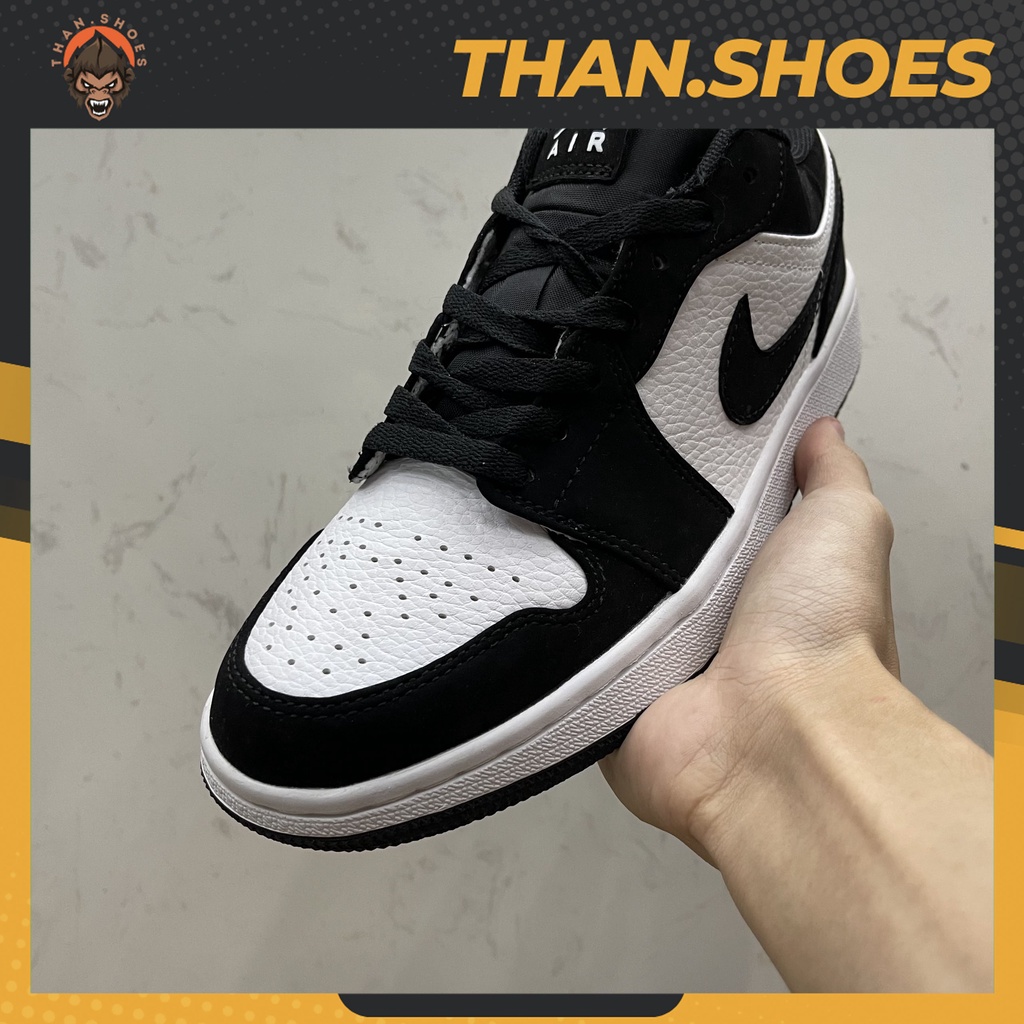 Giày Air JD1 Low Black White Suede, JD1 Thấp Đen Trắng - Than.Shoes