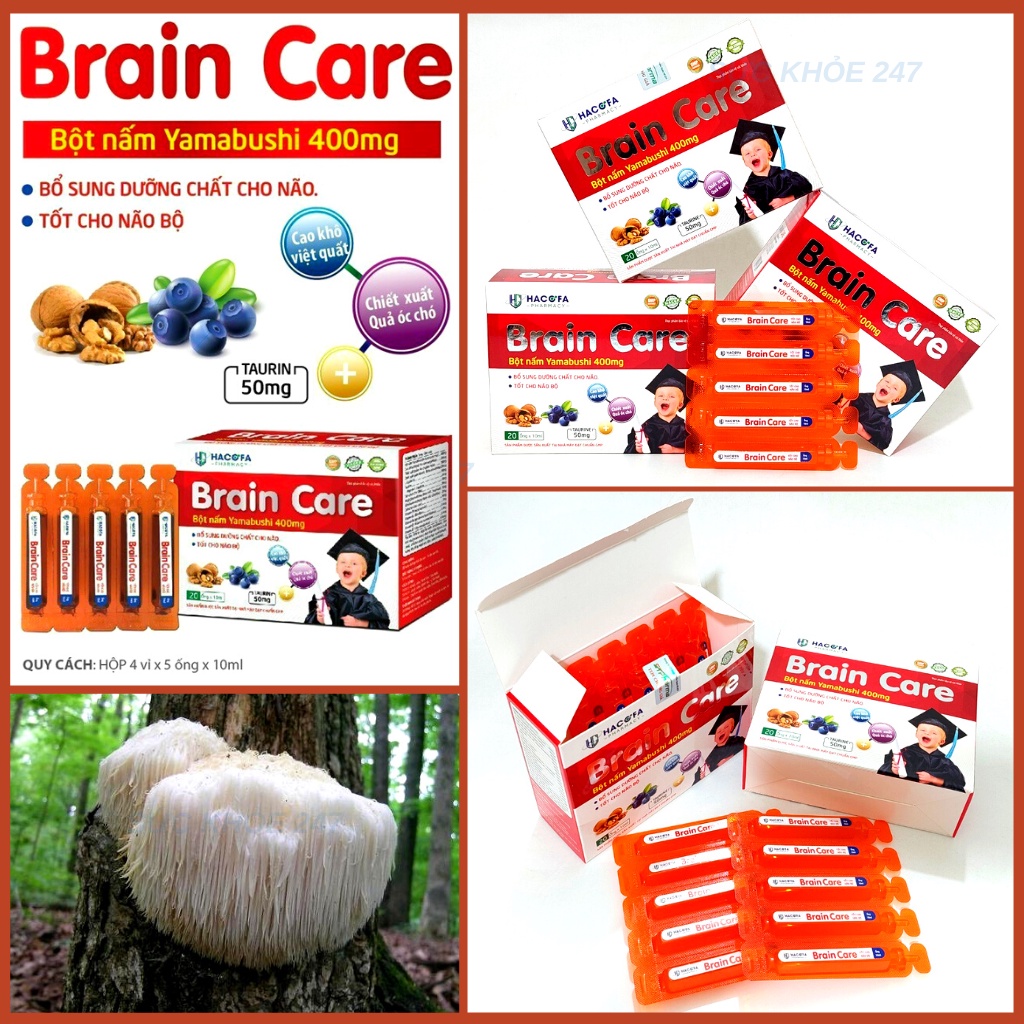 Bổ Não Trẻ Em Brain Care 20 Ống/Hộp - Giúp Bổ Sung Dưỡng Chất Cho Não, Tốt Cho Não Bộ