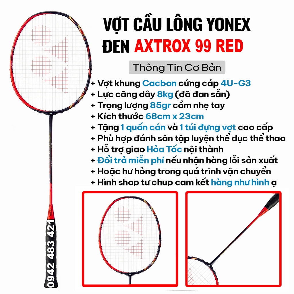 Vợt Cầu Lông Yonex - Tặng Kèm Quấn Vợt Cao Cấp VS