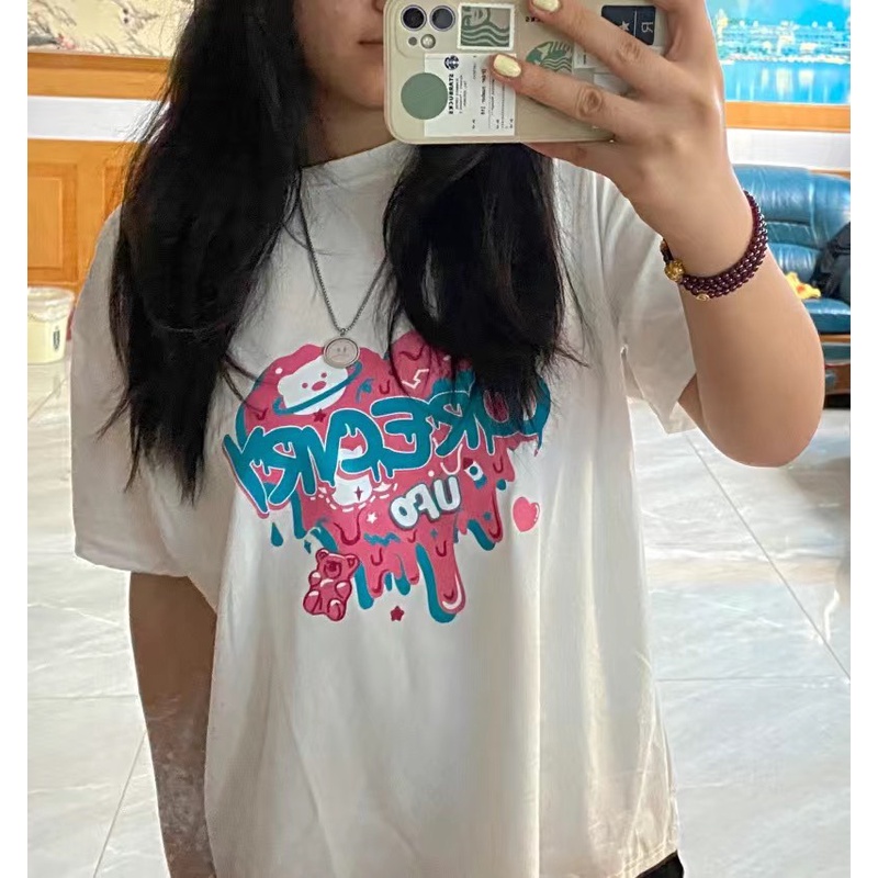 Áo thun ngắn tay TRÁI TIM CORE dễ thương Super Bigsize đến 150kg