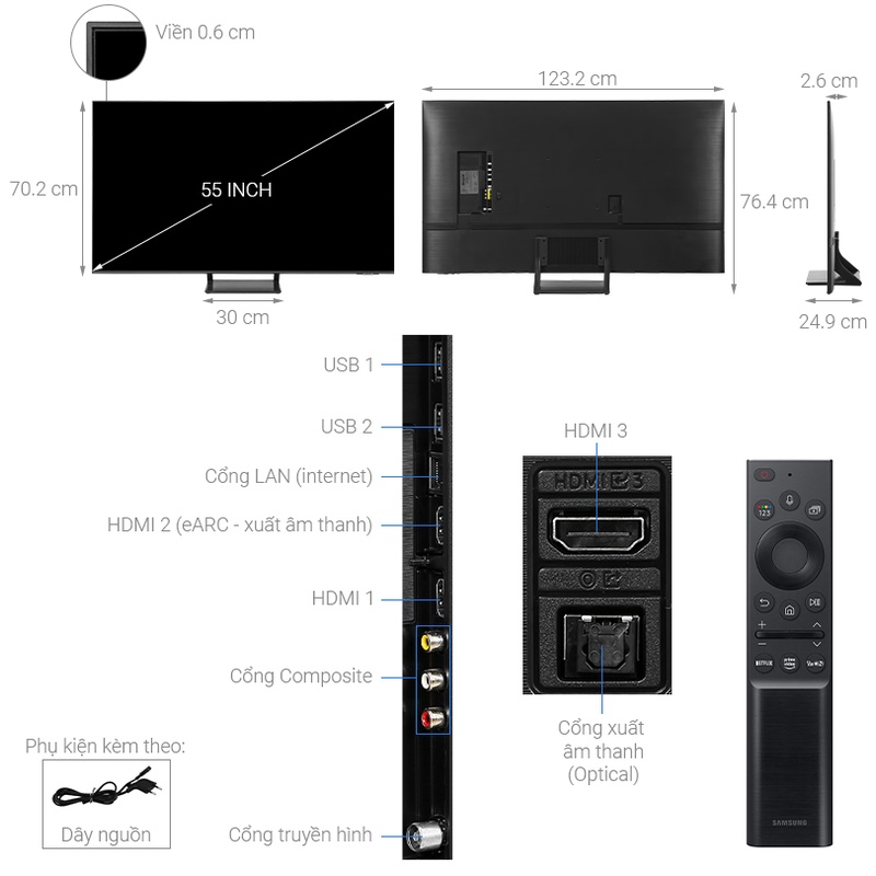 Smart TV Samsung QLED 4K Q65A - 43Q65A | 50Q65A | 55Q65A | 65Q65A | 75Q65A