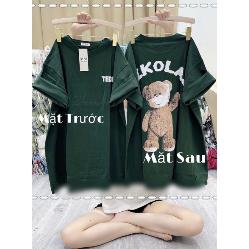 Áo phông teddy chất cotton su form rộng túi zip | BigBuy360 - bigbuy360.vn