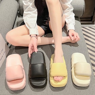 Dép lê bánh mì CHAO GỐI, dép quai ngang nữ đúc nguyên khối đế độn 4cm cực êm 3TDEP