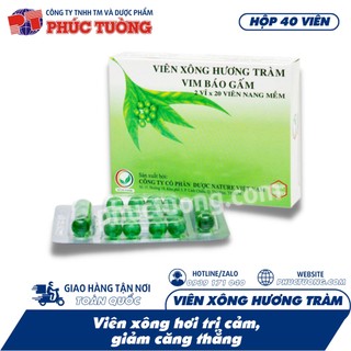 Viên xông hương tràm vim báo gấm xông hơi giải cảm, giảm căng thẳng