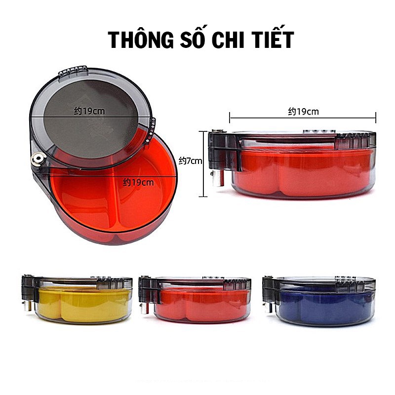 [Chất Lượng] Khay Đựng Mồi Chia 2 Ngăn 3 Tầng Trong Suốt - Phụ Kiên Câu Đài Câu Đơn Câu Cá _ Bát Trộn Mồi Cao Cấp