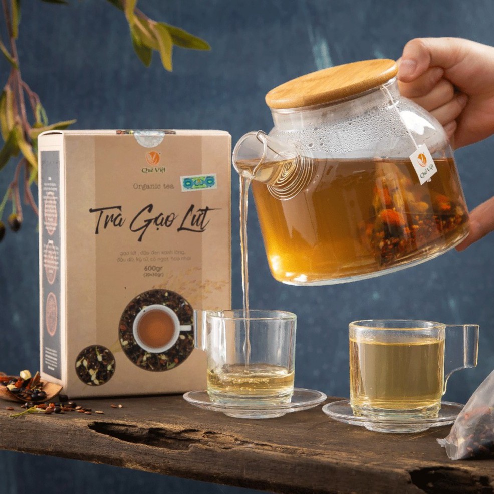 Combo 2 HỘP Trà Gạo lứt Quê Viêt