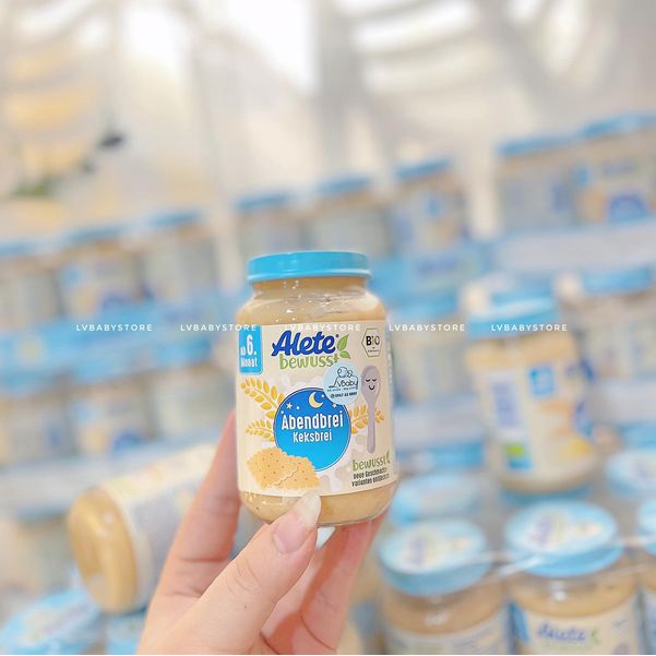 Hũ dinh dưỡng ăn dặm cho bé trên 6 tháng tuổi Alete Bewusst Abendbrei hũ 190g