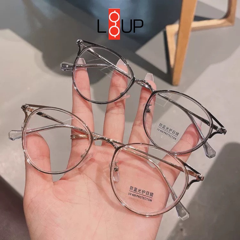 Gọng kính cận mắt mèo Liup eyewear chất liệu kim loại phù hợp nhiều khuôn mặt 90029