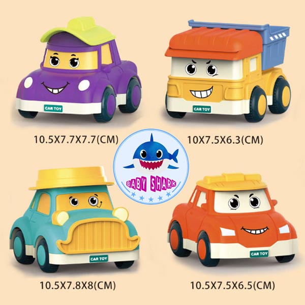 Hộp 8 xe POLI đồ chơi, POLI cảnh sát, POLI tàu hỏa, POLI máy bay chạy đà nhiều màu sắc