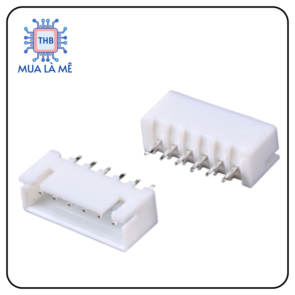 Header cái 6P XH2.54-6P trắng (10c)