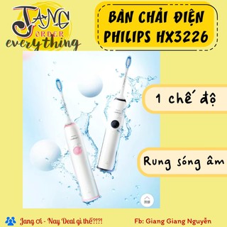 Bàn chải điện rung sóng âm - 1 chế độ philip hx3226