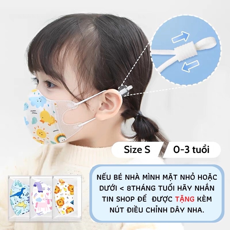 Khẩu trang y tế trẻ em 5D kids An Tâm dành cho bé 0- 8 tuổi , hộp 10 cái