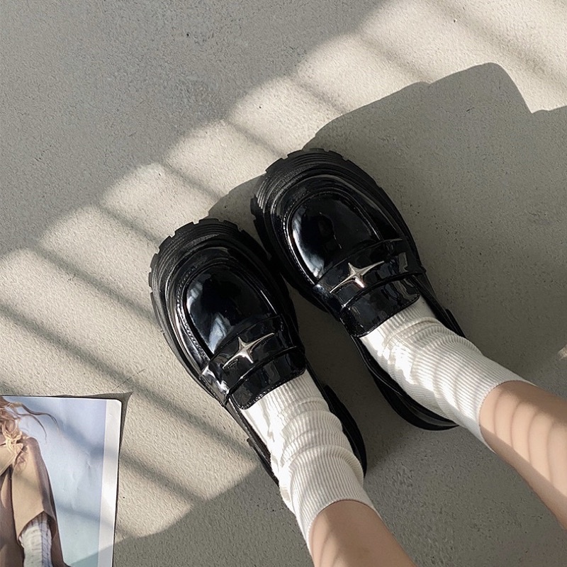 GIÀY LƯỜI O117 ĐẾ CAO 5CM HÌNH ÁNH SÁNG