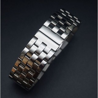 Dây đồng hồ thép không gỉ inox 316 model 04 kiểu khóa bấm chống han gỉ (18mm 20mm 22mm)