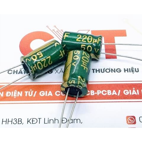 Tụ hóa 220uF 50V 8x12mm