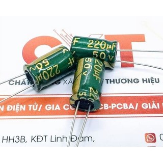 Tụ hóa 220uf 50v 8x12mm
