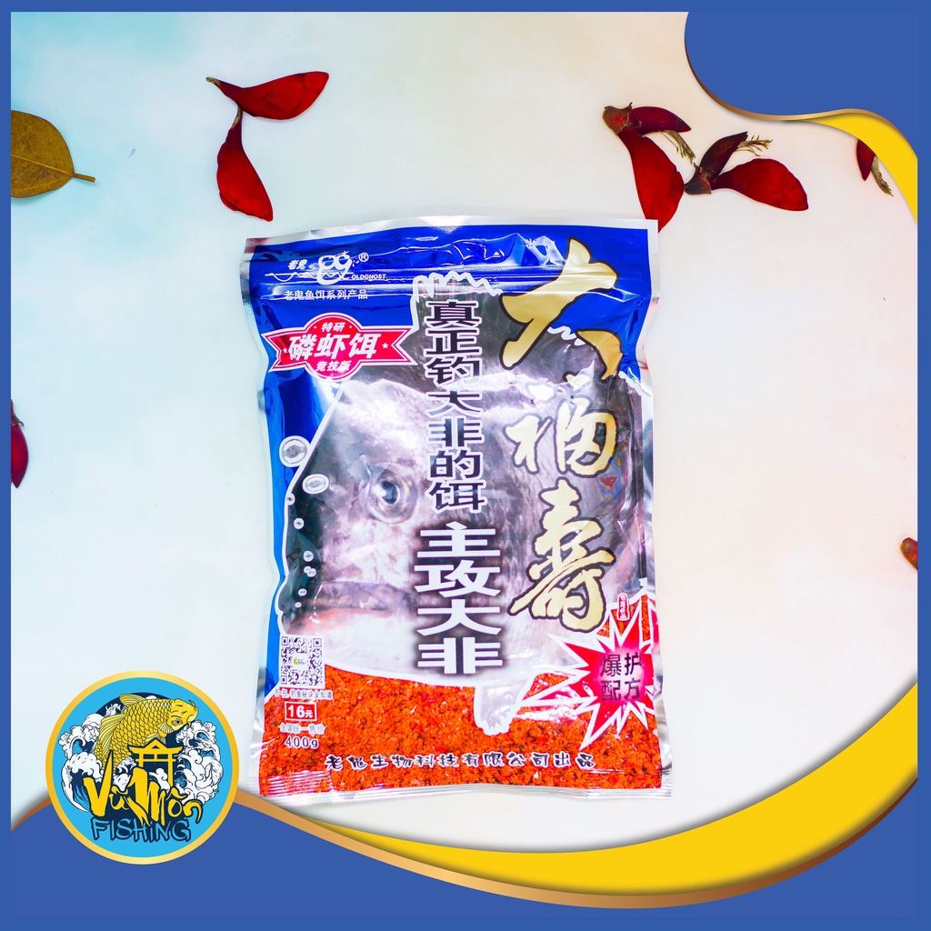 Mồi câu rô Lão quỷ Đại Phi -Thính dụ cá rô 400g Vũ Môn Fishing