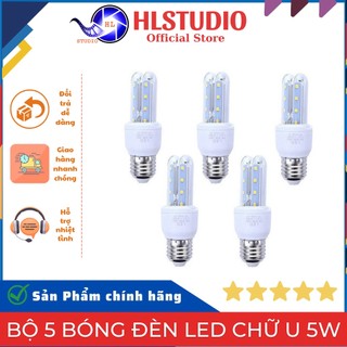 Bộ 5 bóng đèn led chữ U 5w sáng bền đẹp HL Lighting